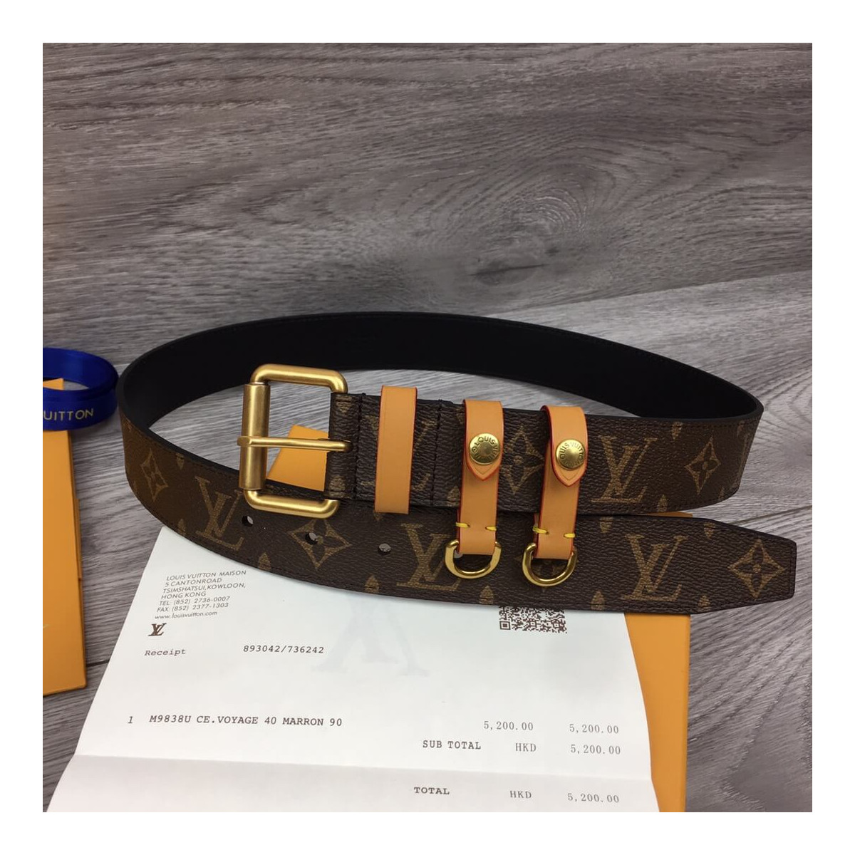 Louis Vuitton Signature 35mm Belt MP134V