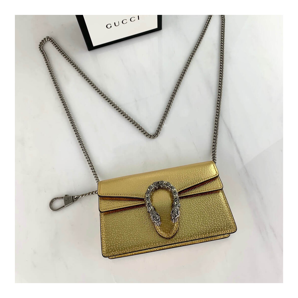 Gucci Gold Dionysus Super Mini Bag 476432