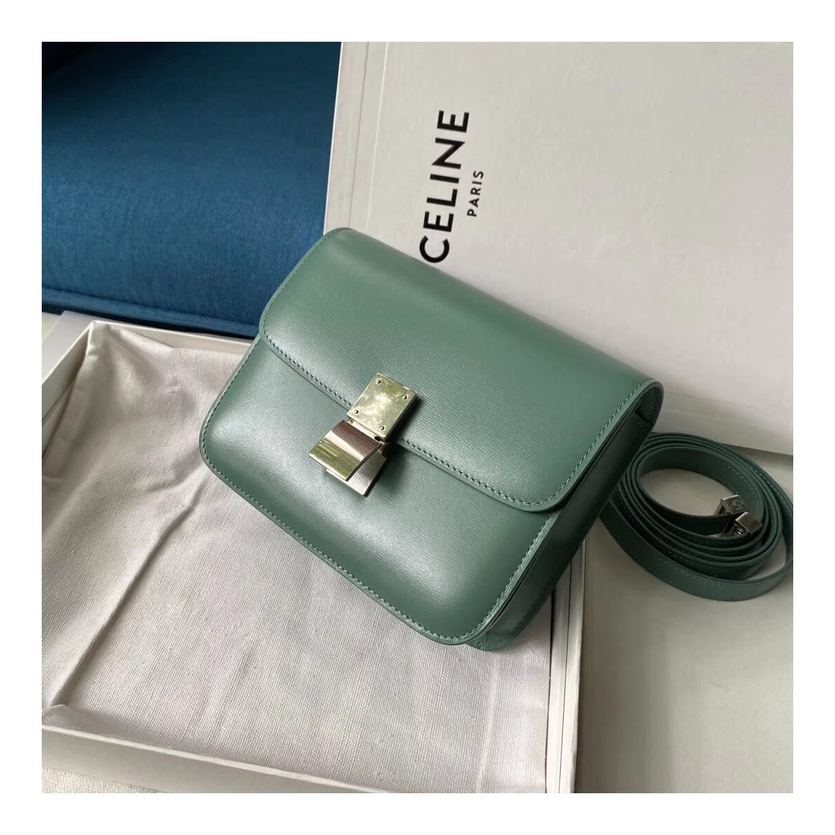 Celine Teen Classic Bag in Box Calfskin 192523