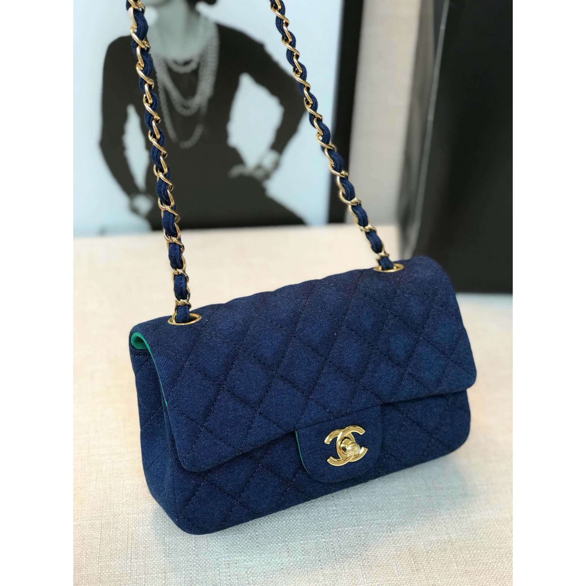 Chanel Jersey Classic Handbag A01112