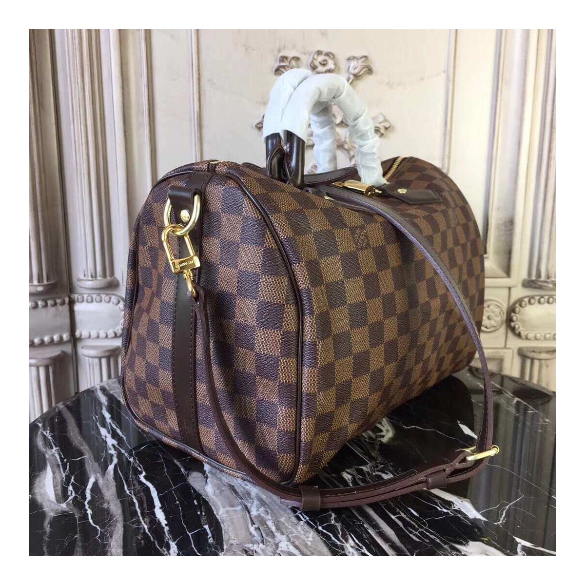 Louis Vuitton Damier Ebene Canvas Speedy Bandouliere 35 N41366