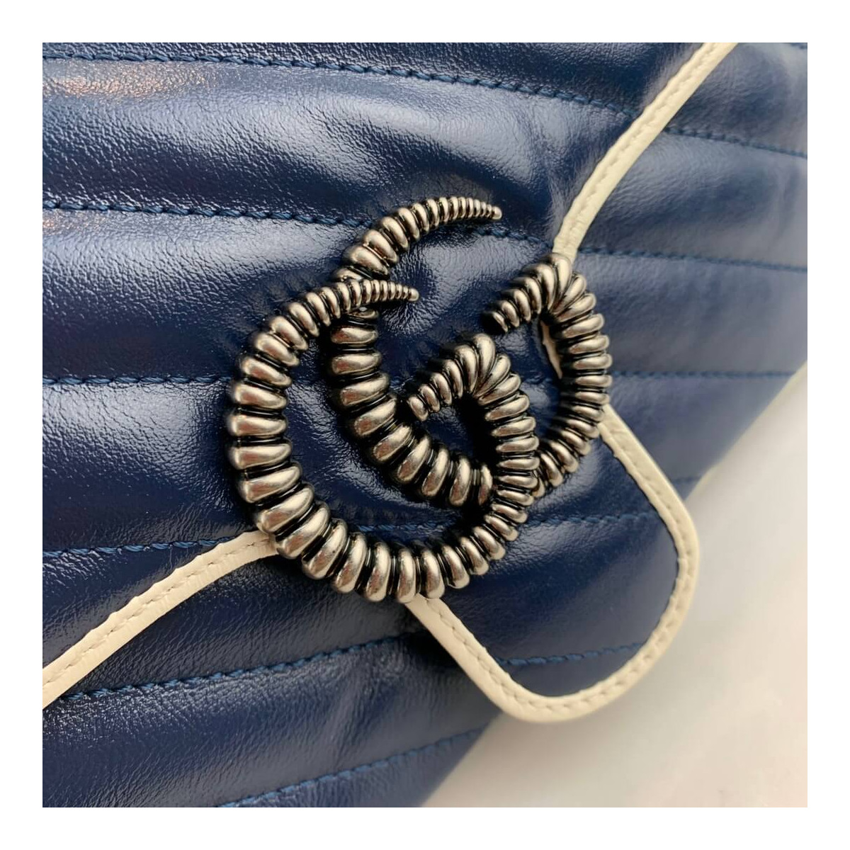 Gucci GG Marmont Matelassé Mini Bag 446744 Blue