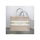 Dior Small Book Tote Multicolor Stripes Embroidery M1296