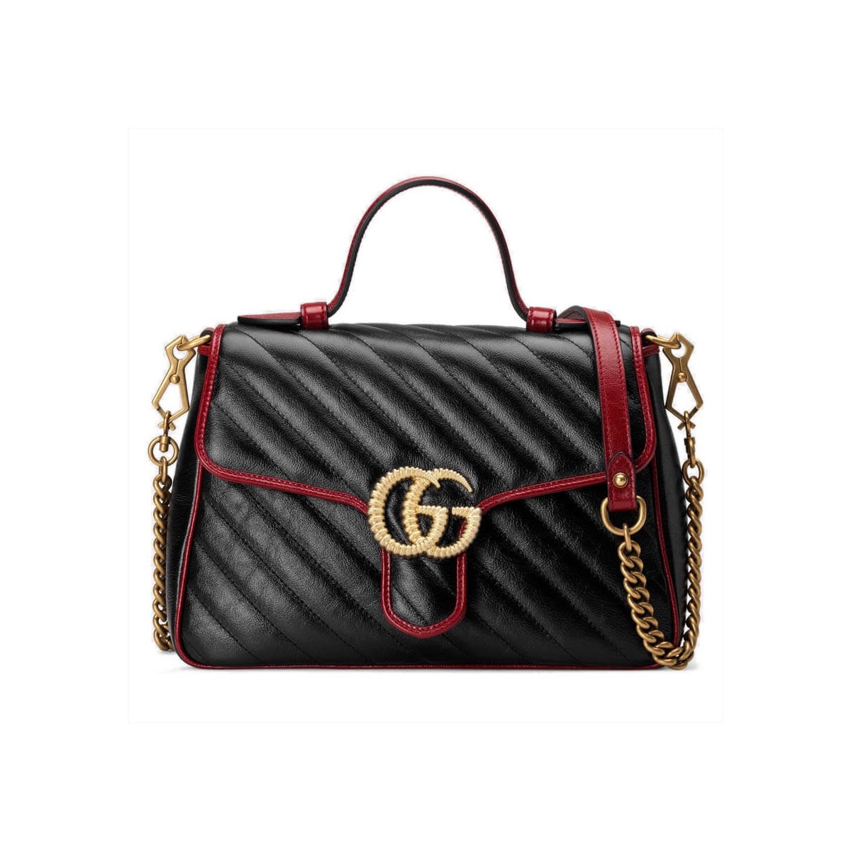 Gucci GG Marmont Small Top Handle Bag 498110 Black