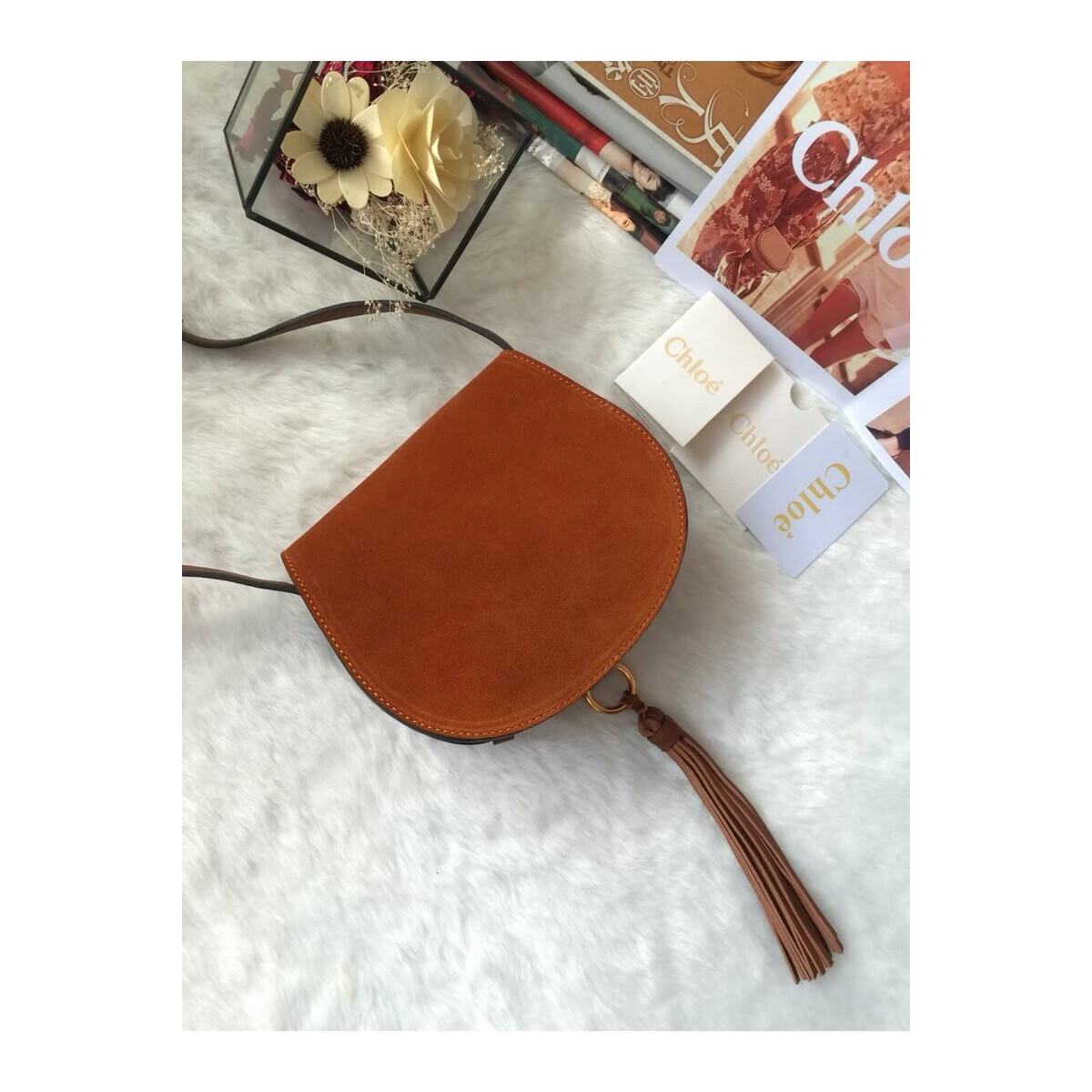 Chloe Mini Marcie Bag in Suede P580