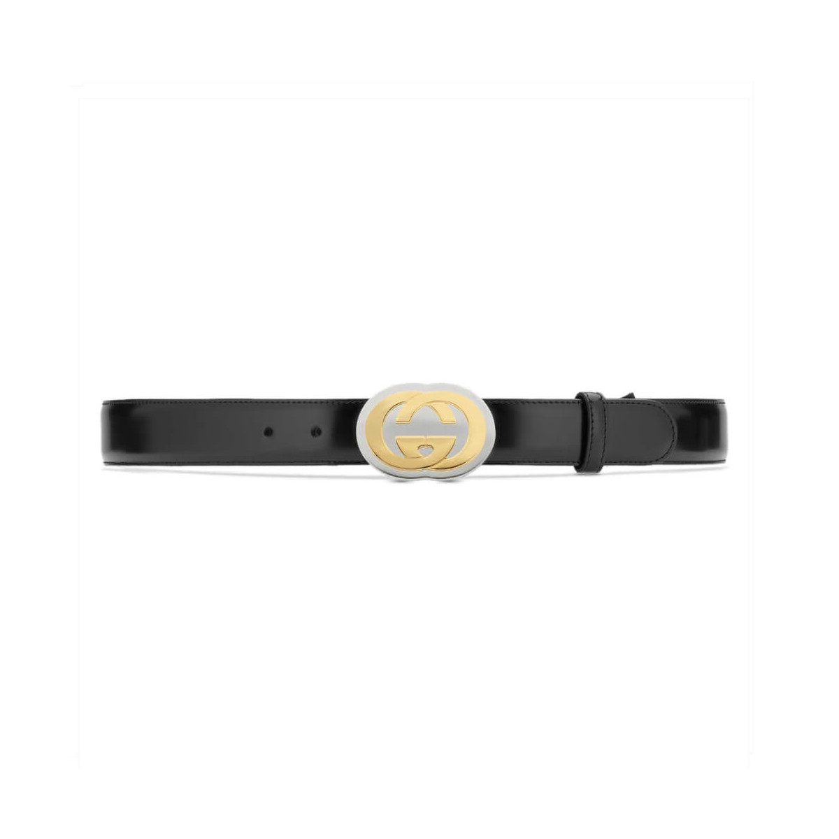 Gucci Leather Belt With Interlocking G Buckle 598092