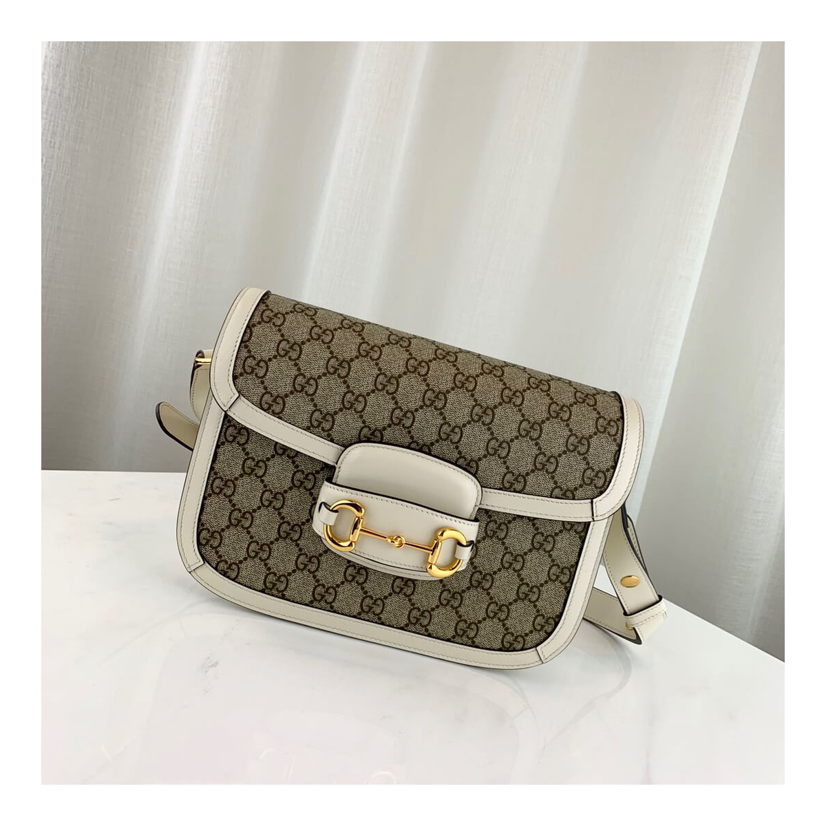 Gucci 1955 Horsebit GG Supreme Shoulder Bag 602204