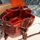 Bvlgari Serpenti Forever Bucket Bag 18cm in Karung Skin 289281 Red