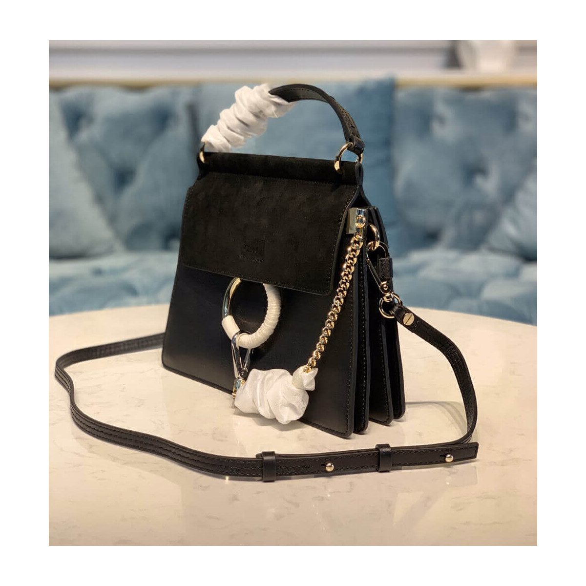 Chloe Faye Small Bag in Smooth &amp; Suede Calfskin S203