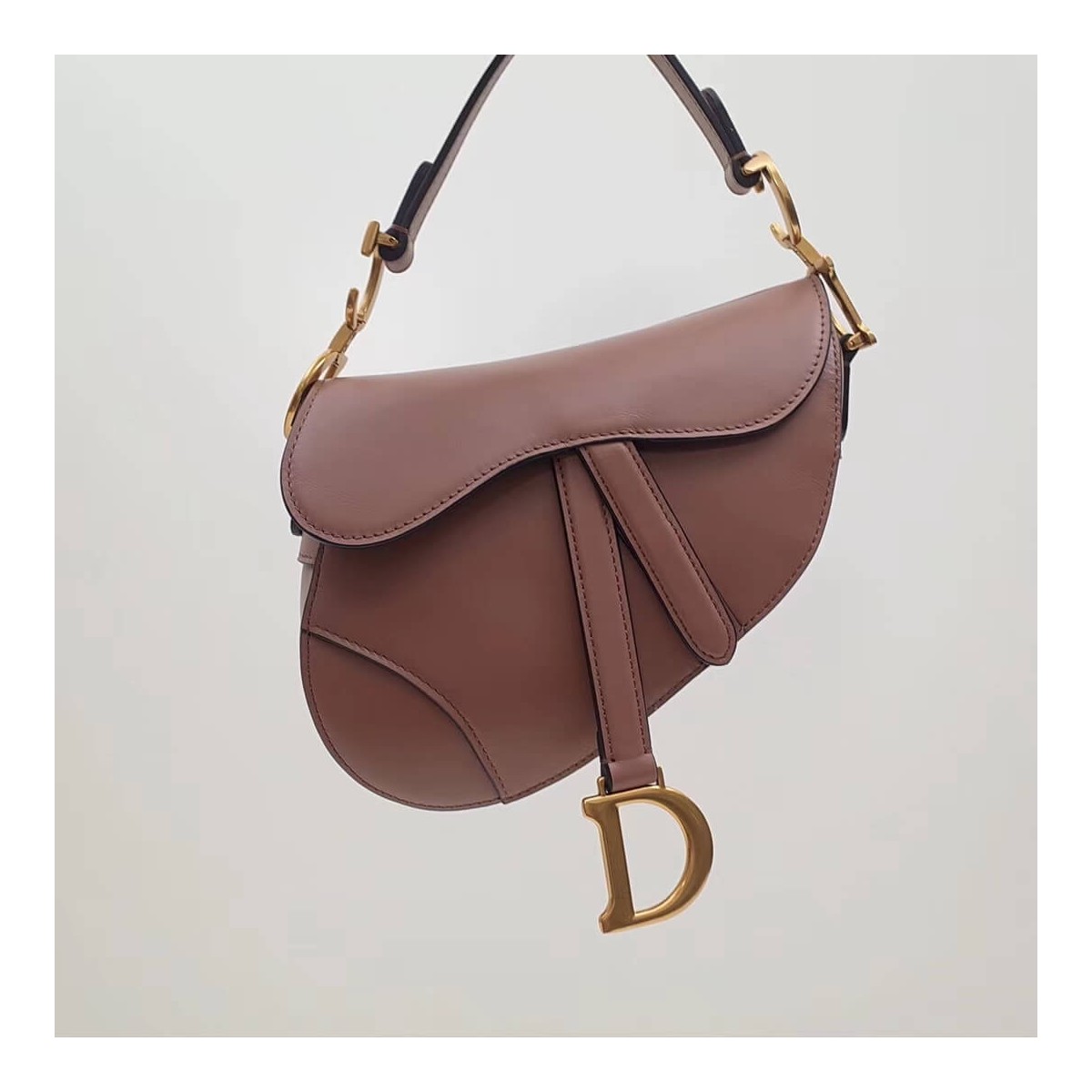 Christian Dior Smooth Calfskin Mini Saddle Bag M0447