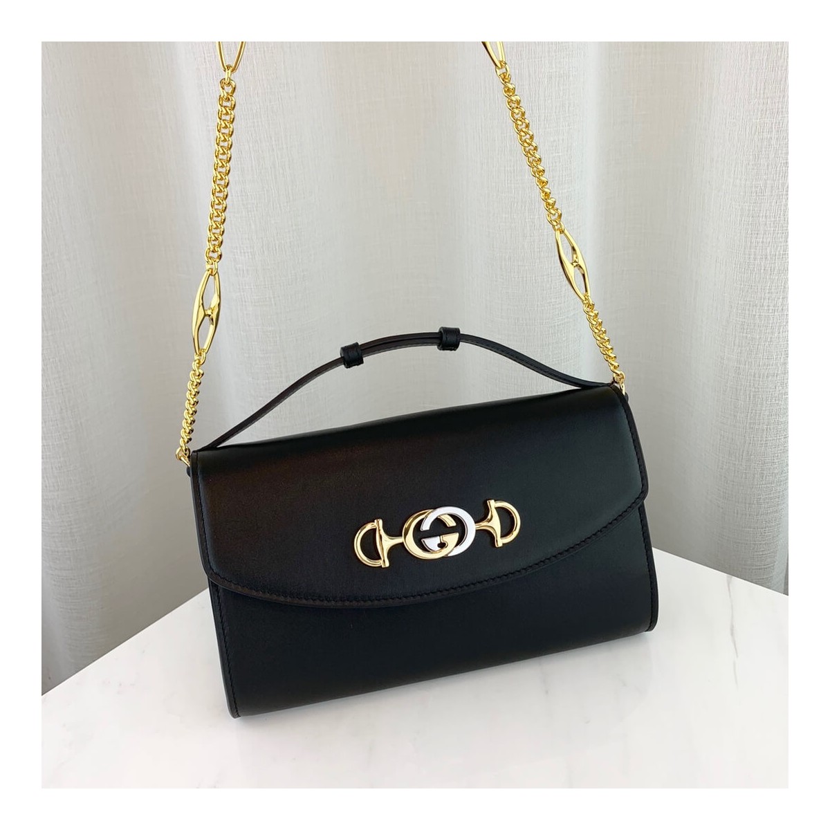 Gucci Zumi Smooth Leather Small Shoulder Bag 572375