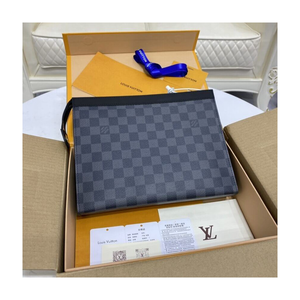 Louis Vuitton Damier Graphite Pochette Voyage MM N41696