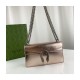 Gucci Dionysus Small Shoulder Bag in Rose Gold Lame Leather 499623