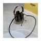 Fendi Brown Mon Tresor Mini Canvas &amp; Raffia Bucket Bag 2028