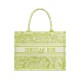 Dior Small Book Tote Lime Toile de Jouy Reverse Embroidery M1296