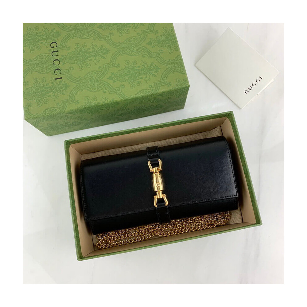 Gucci Jackie 1961 Calfskin Chain Wallet 652681