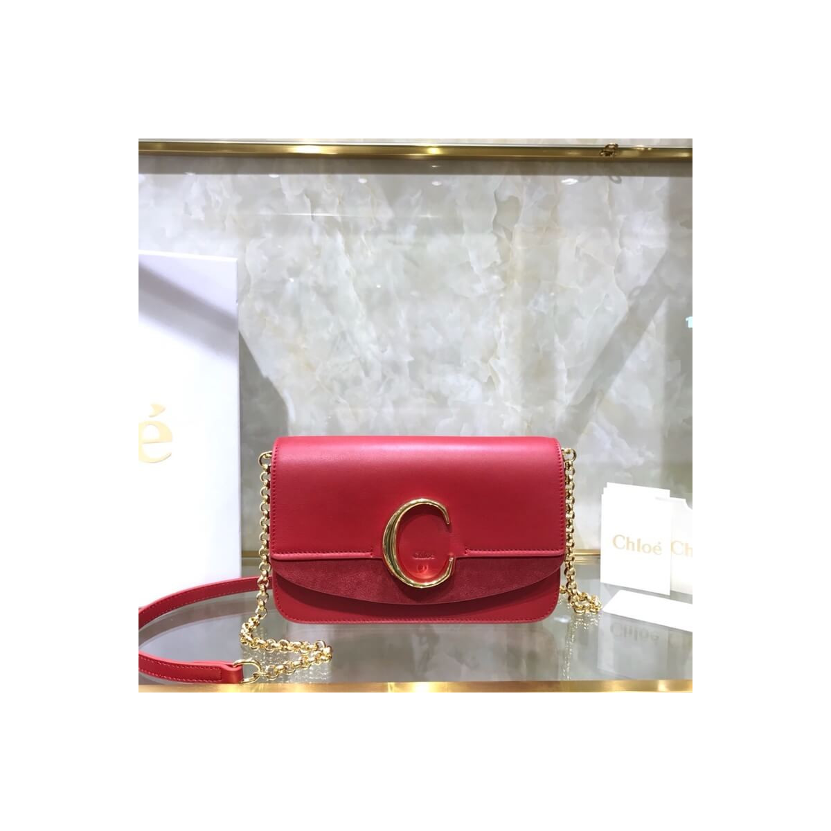 Chloe C Clutch With Chain S1159