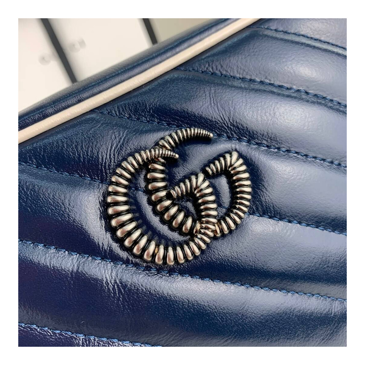 Gucci GG Marmont Matelassé Mini Bag 448065 Blue