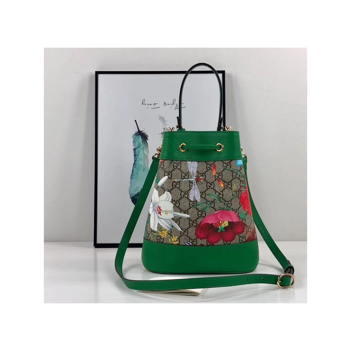 Gucci Ophidia GG Flora Small Bucket Bag 550621