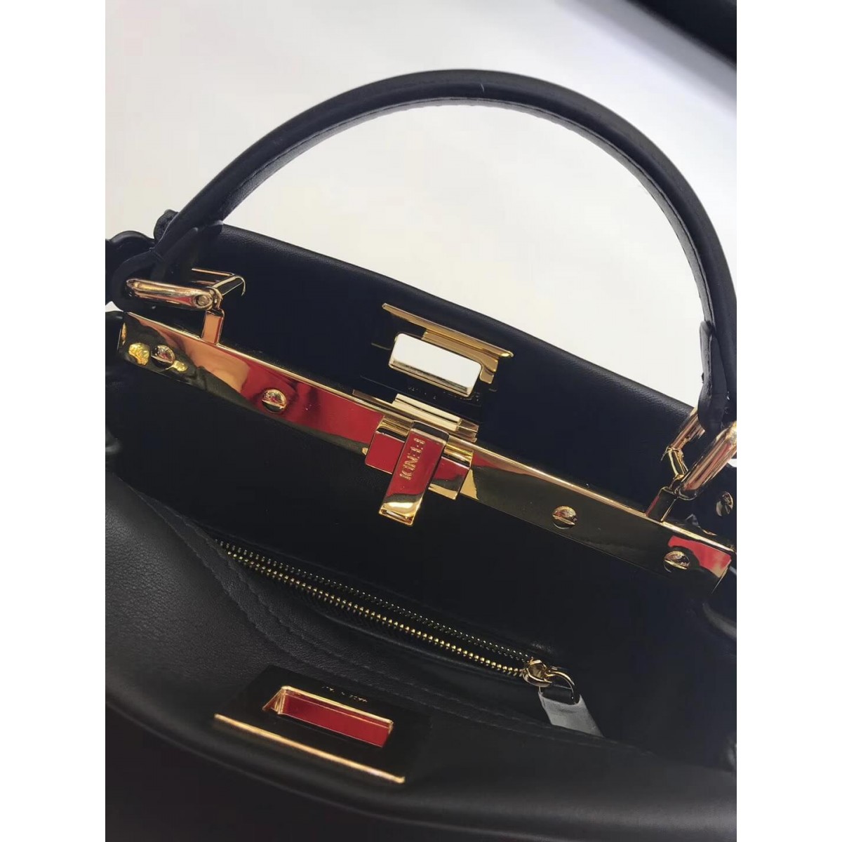 Fendi Peekaboo Mini with Metal-Plated Micro Studs 8BN244