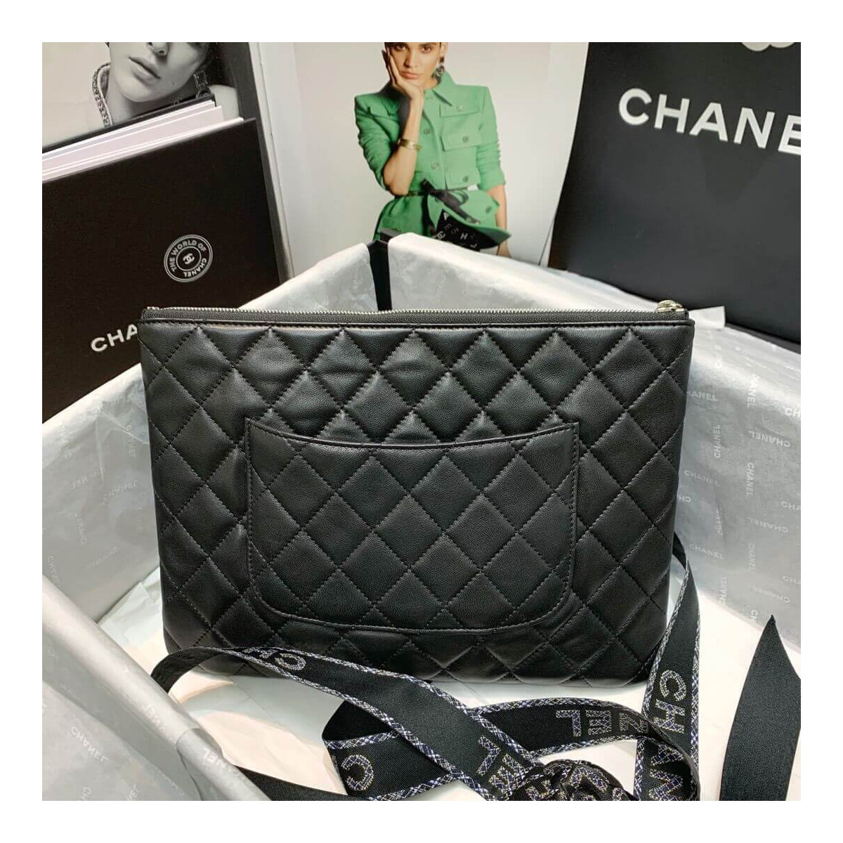 Chanel Lambskin Cases with Accessories AP1054 Black