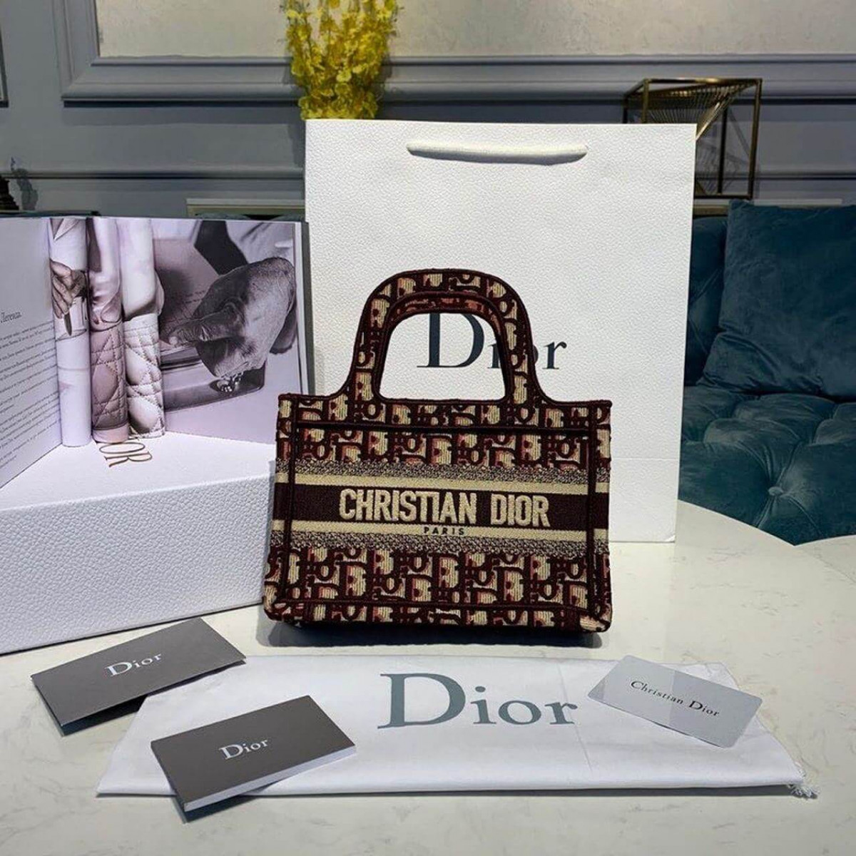 Christian Dior Oblique Mini Book Tote M1271