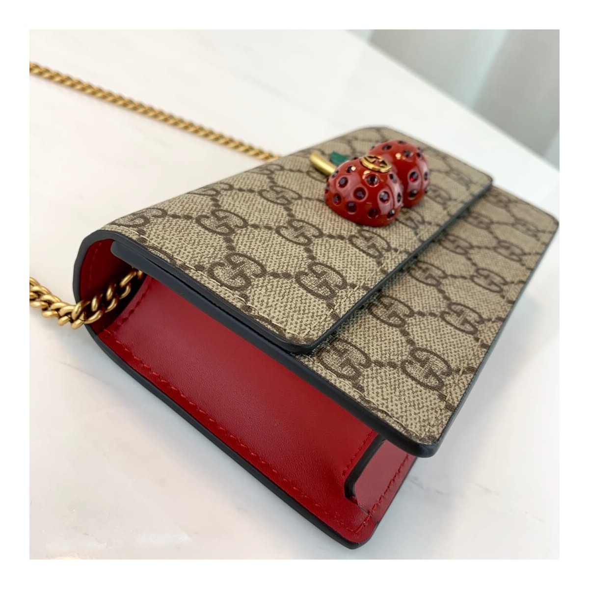 Gucci GG Supreme Mini Bag With Cherries PM 481291