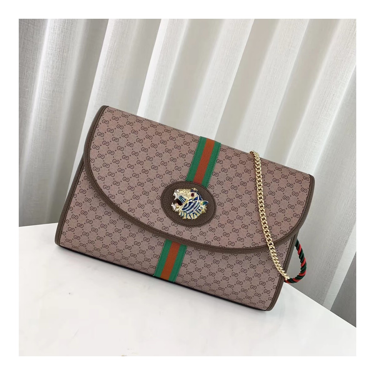 Gucci Rajah Medium Shoulder Bag 564697 Coffee