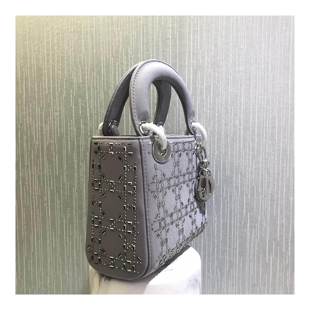 Christian Dior Rhinestones Mini Lady Dior Bag M0500