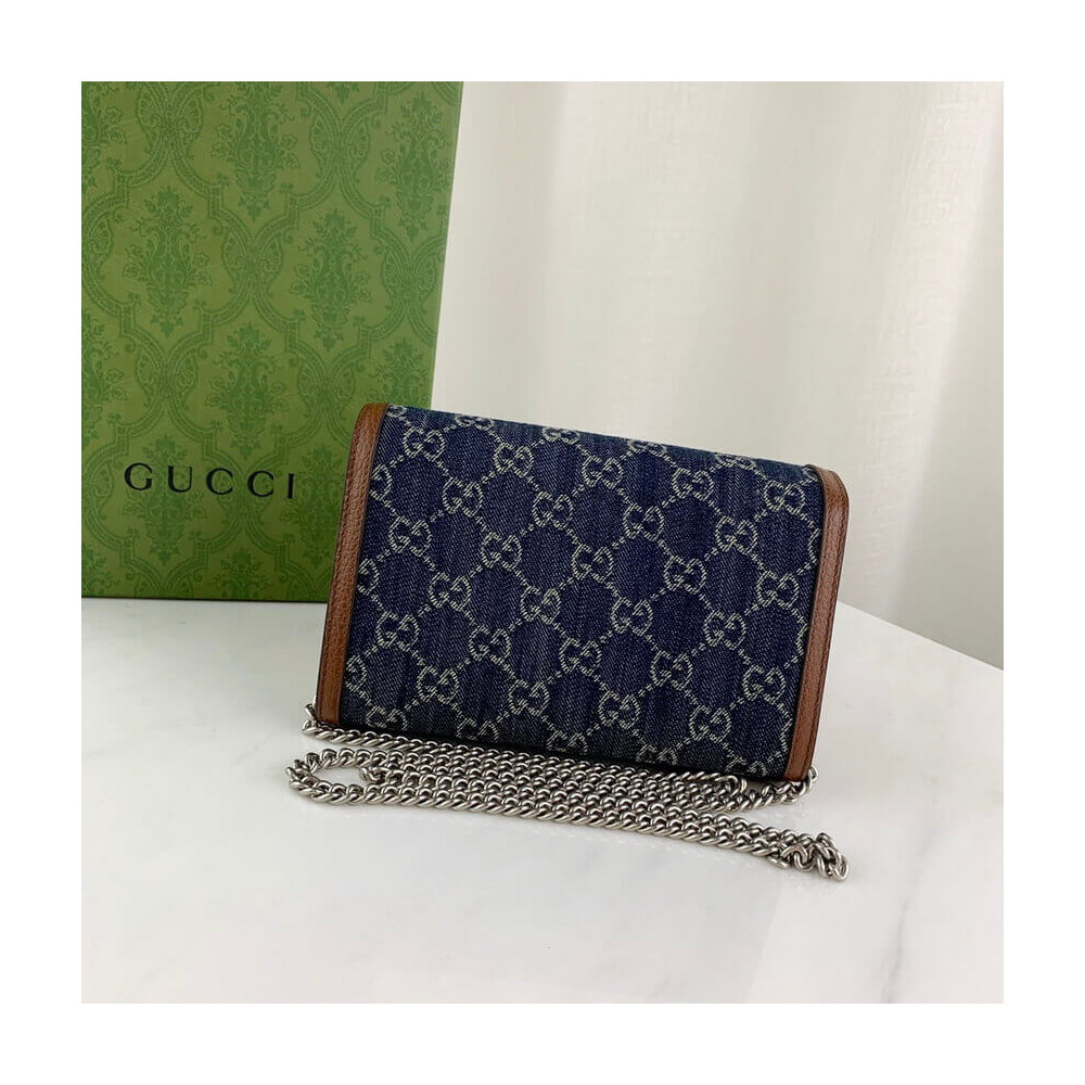 Gucci Denim Dionysus Mini Chain Bag 401231