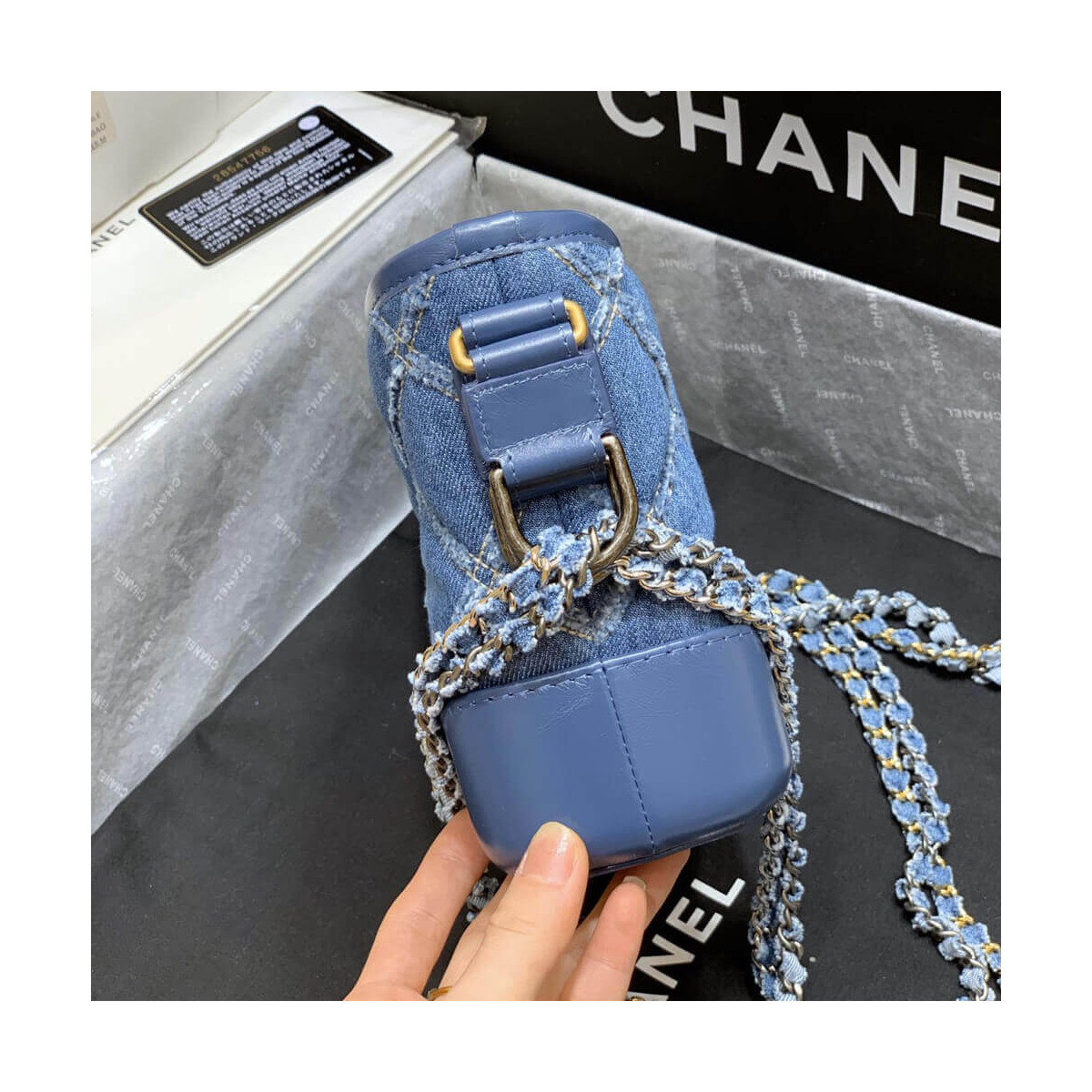 Chanel Gabrielle Small Hobo Bag Denim Calfskin A91810