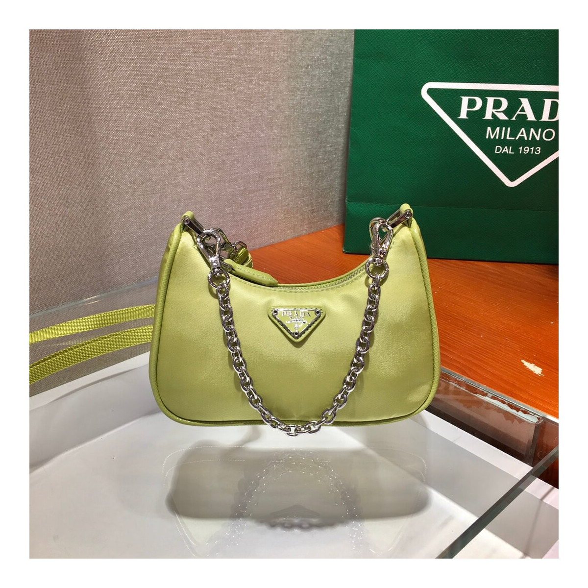 Prada Mini Nylon Hobo Bag 15cm 1BC204