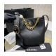 Chanel Hobo Handbag Calfskin Black AS2844