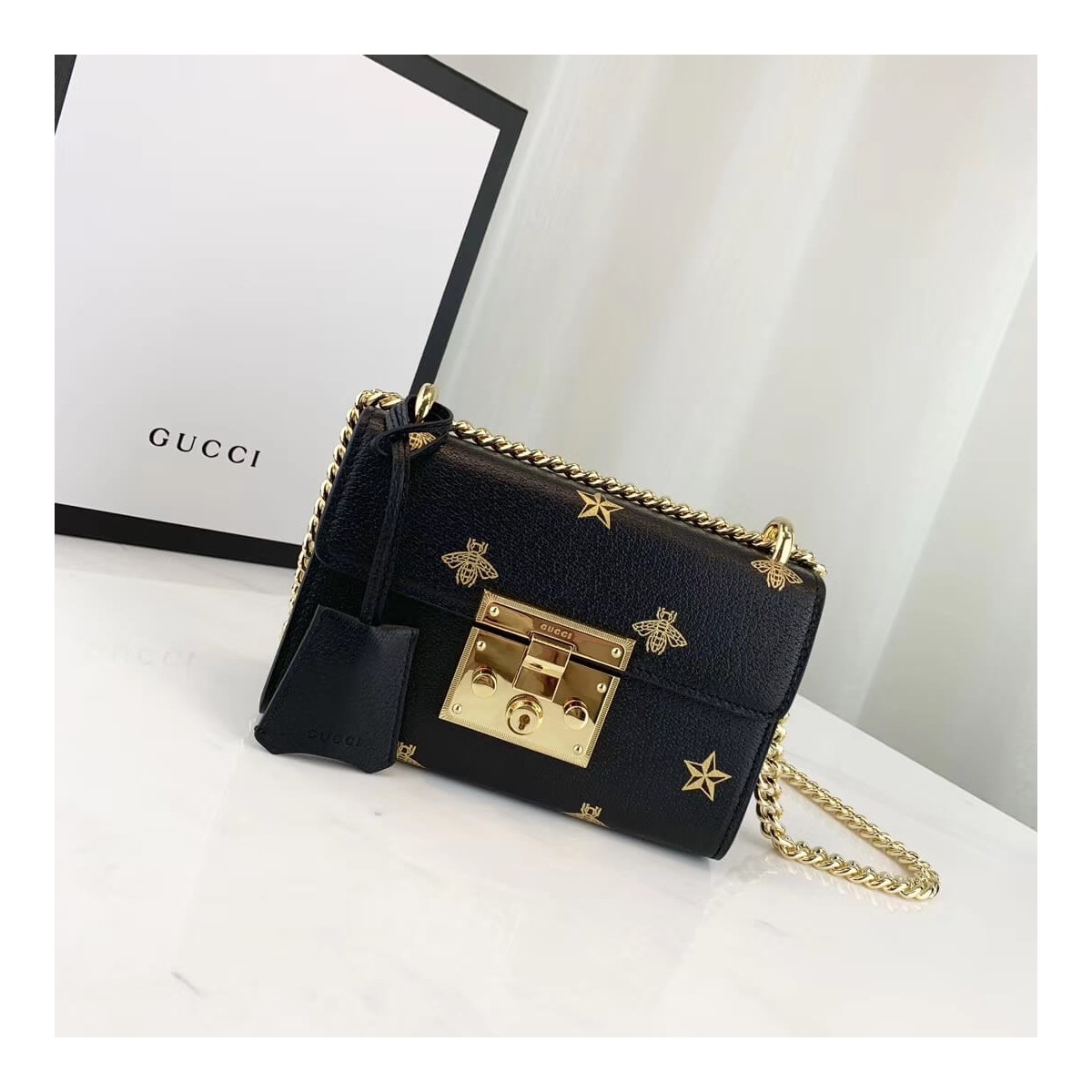 Gucci Padlock Bee Star Small Shoulder Bag 432182