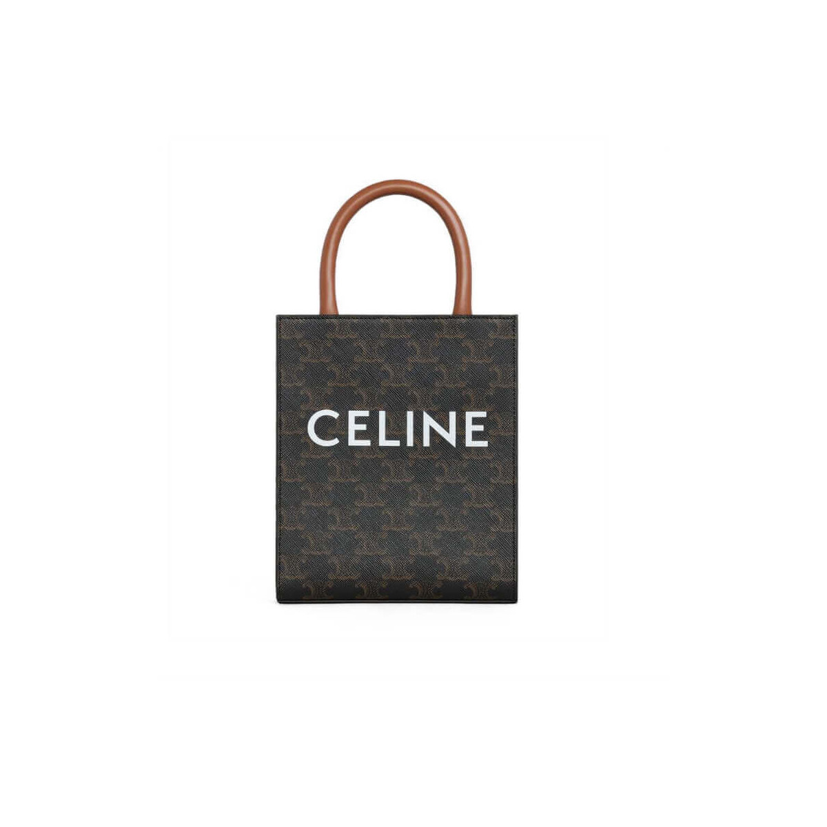 Celine Mini Vertical Cabas In Triomphe Canvas 193302