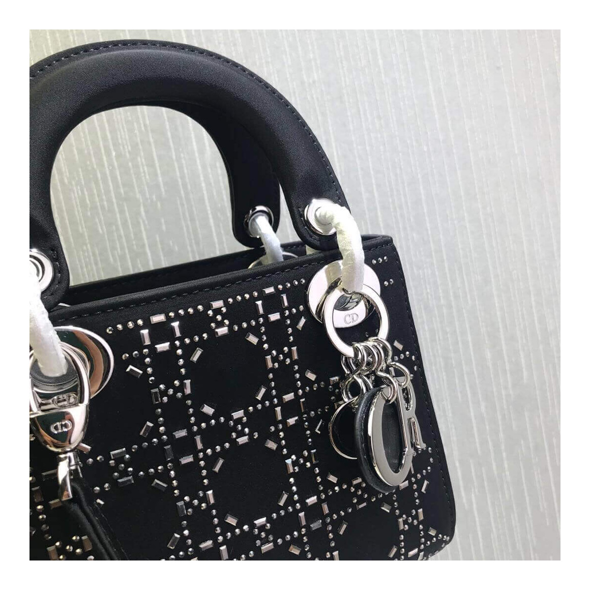 Christian Dior Rhinestones Mini Lady Dior Bag M0500