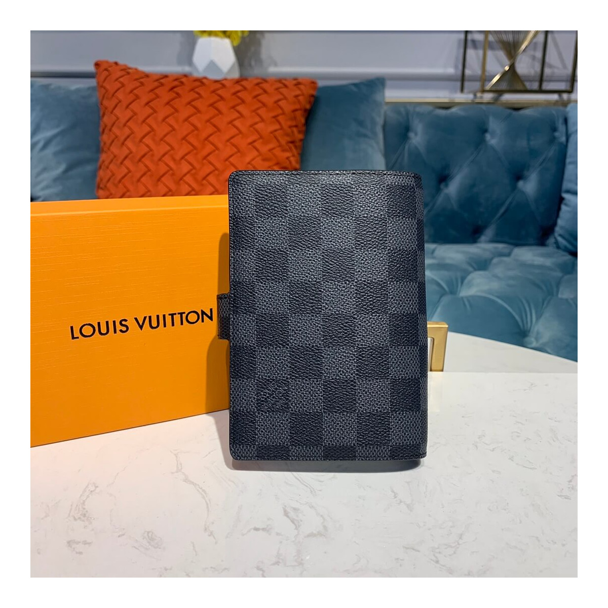 Louis Vuitton Damier Graphite Small Ring Agenda Cover R20005