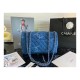 Chanel Denim Classic Flap Jumbo Large Bag AS2072