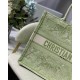 Dior Small Book Tote Lime Toile de Jouy Reverse Embroidery M1296