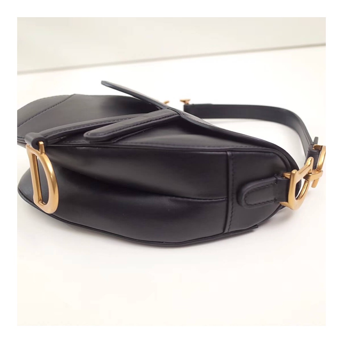 Christian Dior Smooth Calfskin Mini Saddle Bag M0447