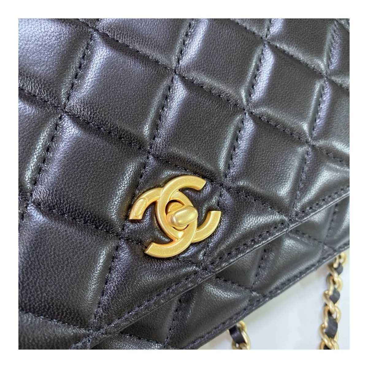 Chanel WOC With CC Details On Strap AP1450 in Lambskin