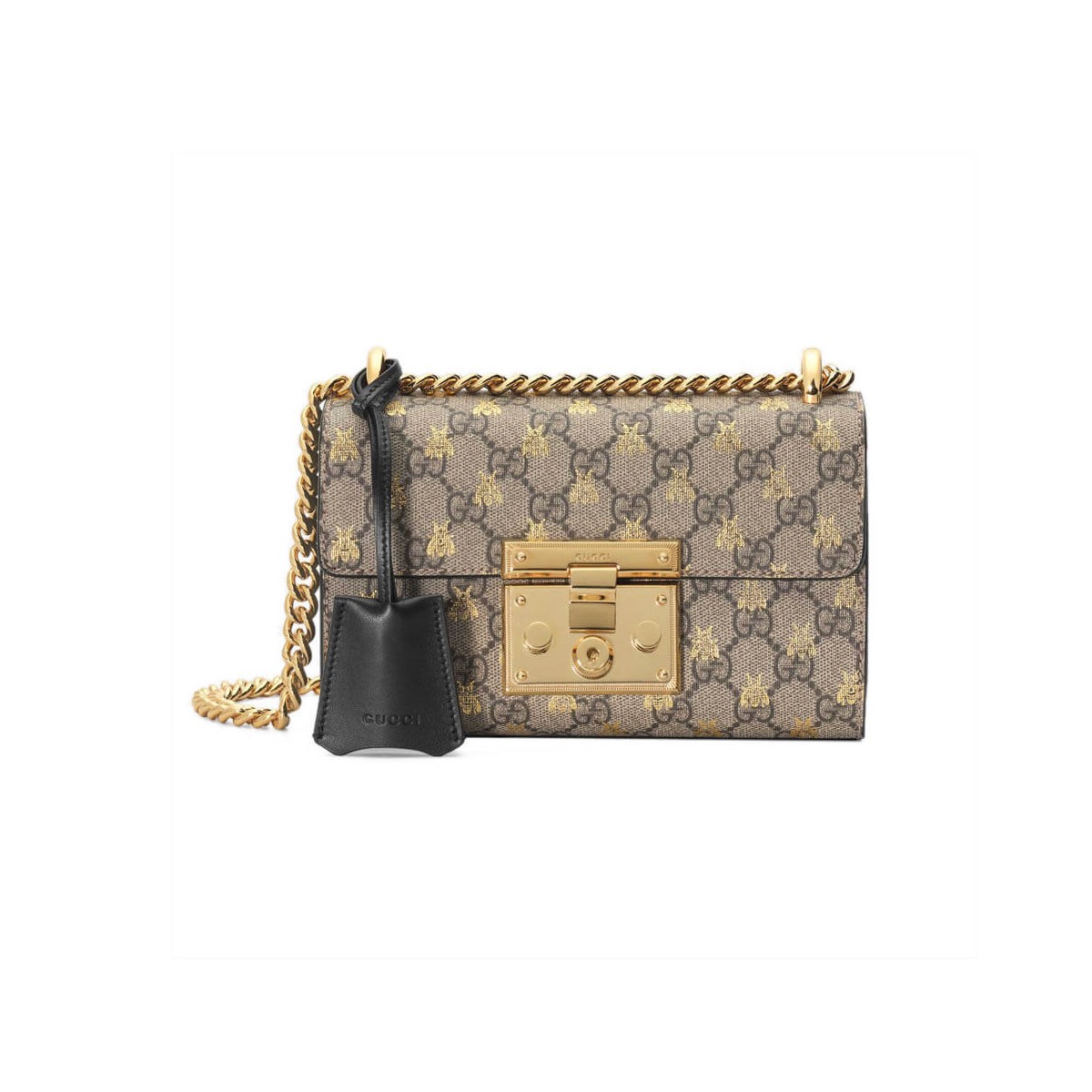 Gucci Padlock Small GG Bees Shoulder Bag 409487