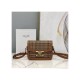 Celie Teen Triomphe Bag in Triomphe Textile and Calfskin 188882 Brown/Tan