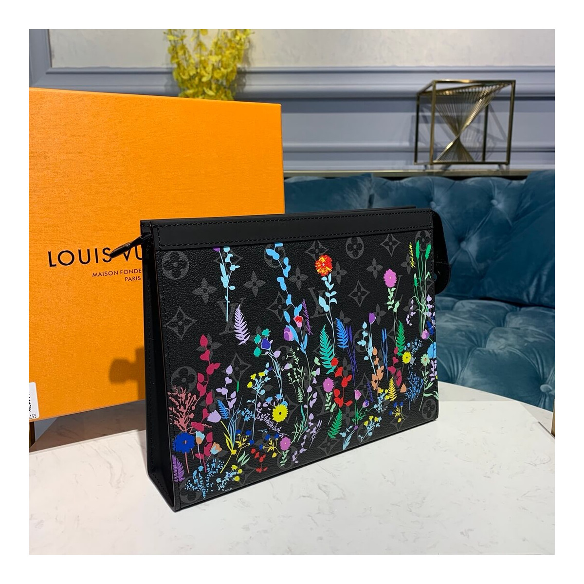 Louis Vuitton Flower Print Pochette Voyage MM M69053