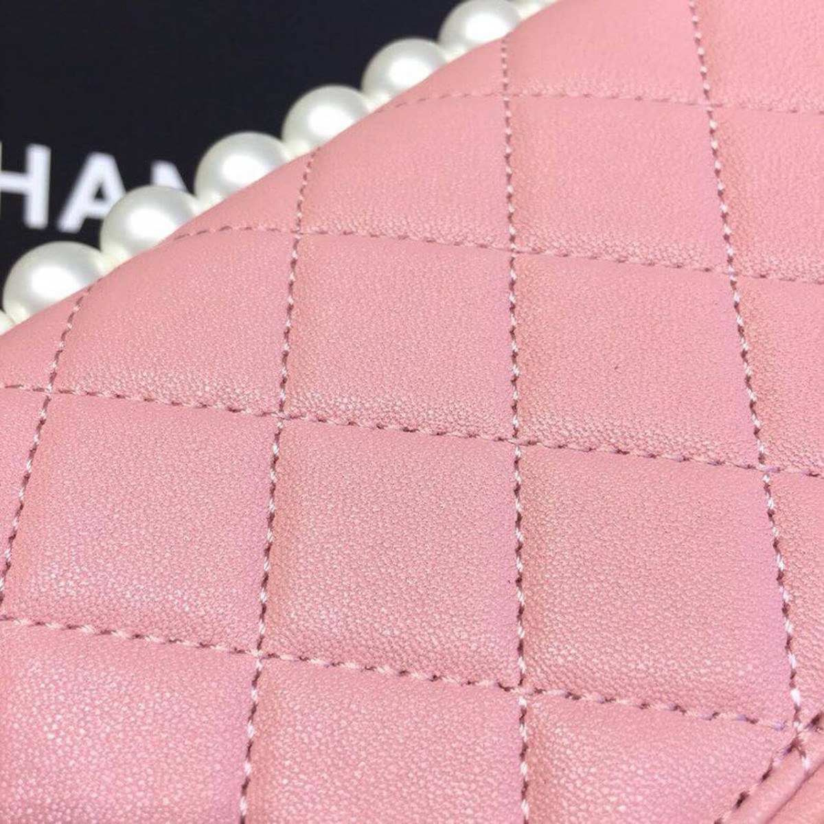 Chanel Pearl Chain Flap Bag  AS0585