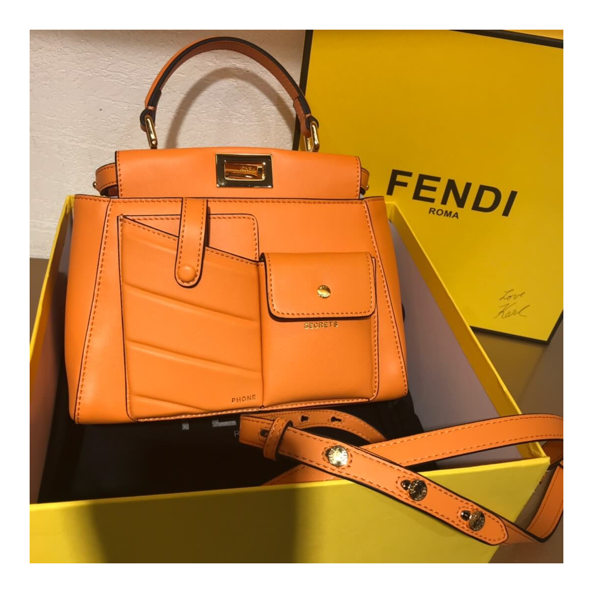 Fendi Peekaboo Iconic Mini Leather Bag 8BN311