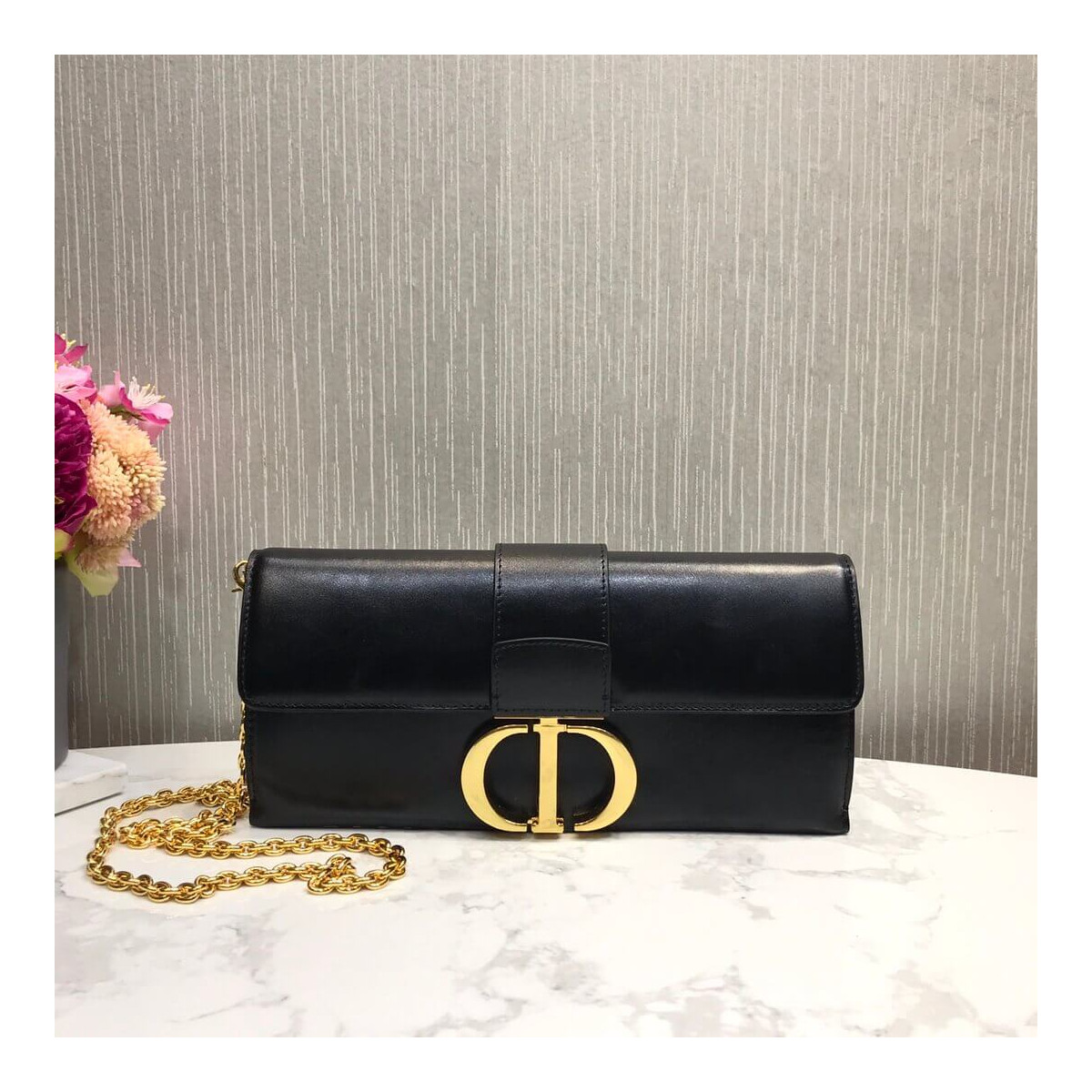 Christian Dior 30 Montaigne Calfskin Clutch Chain Bag M9206