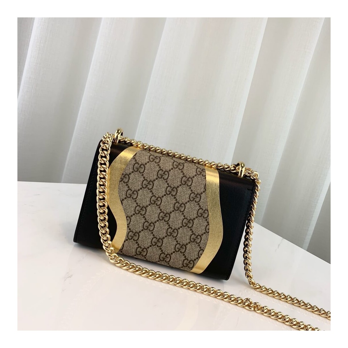 Gucci Padlock Small GG Shoulder Bag 432182 Black