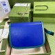 Gucci Horsebit 1955 Small Shoulder Bag 602204 Blue and Green Leather