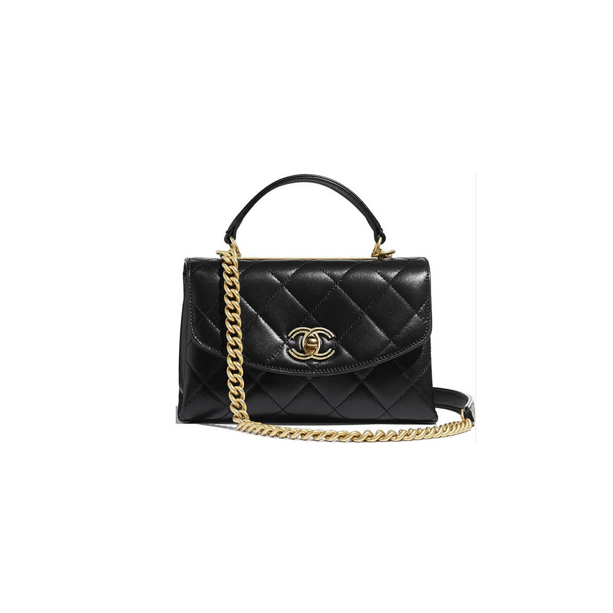 Chanel Flap Bag With Top Handle AS1174